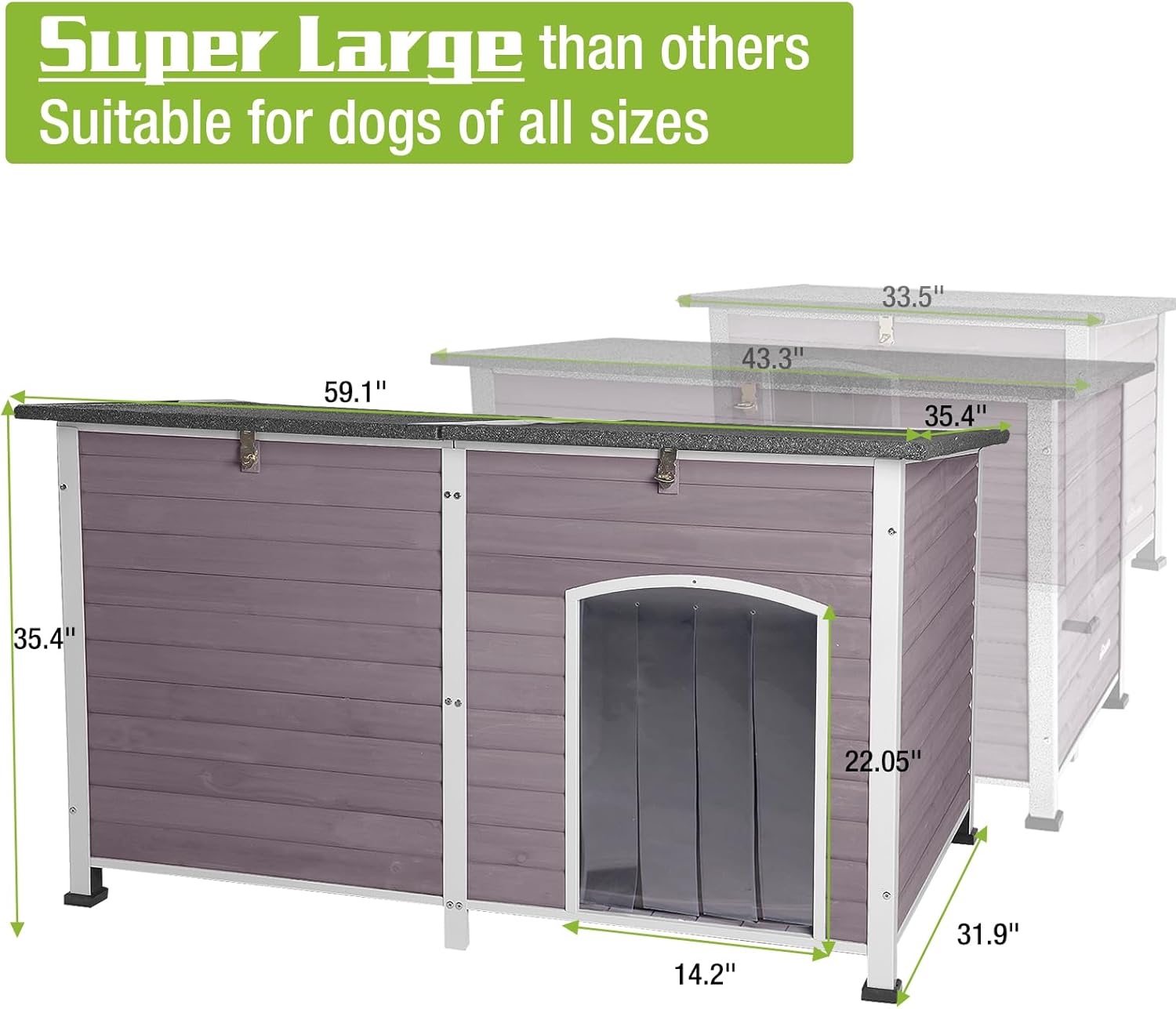 Ultimate Comfort: 59.1" Insulated Dog House Review for All Breeds