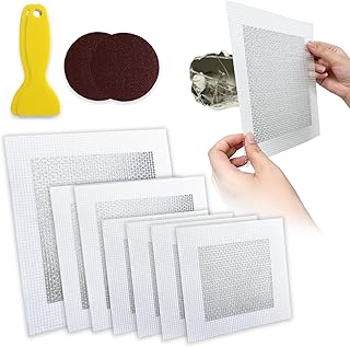 Drywall Repair Kit, 11 Pcs Drywall Patch, Dry Wall Web Repair Patch Kits for Holes, Plaster Sheetrock Repair Patching Kit with Scraper and Sandpaper