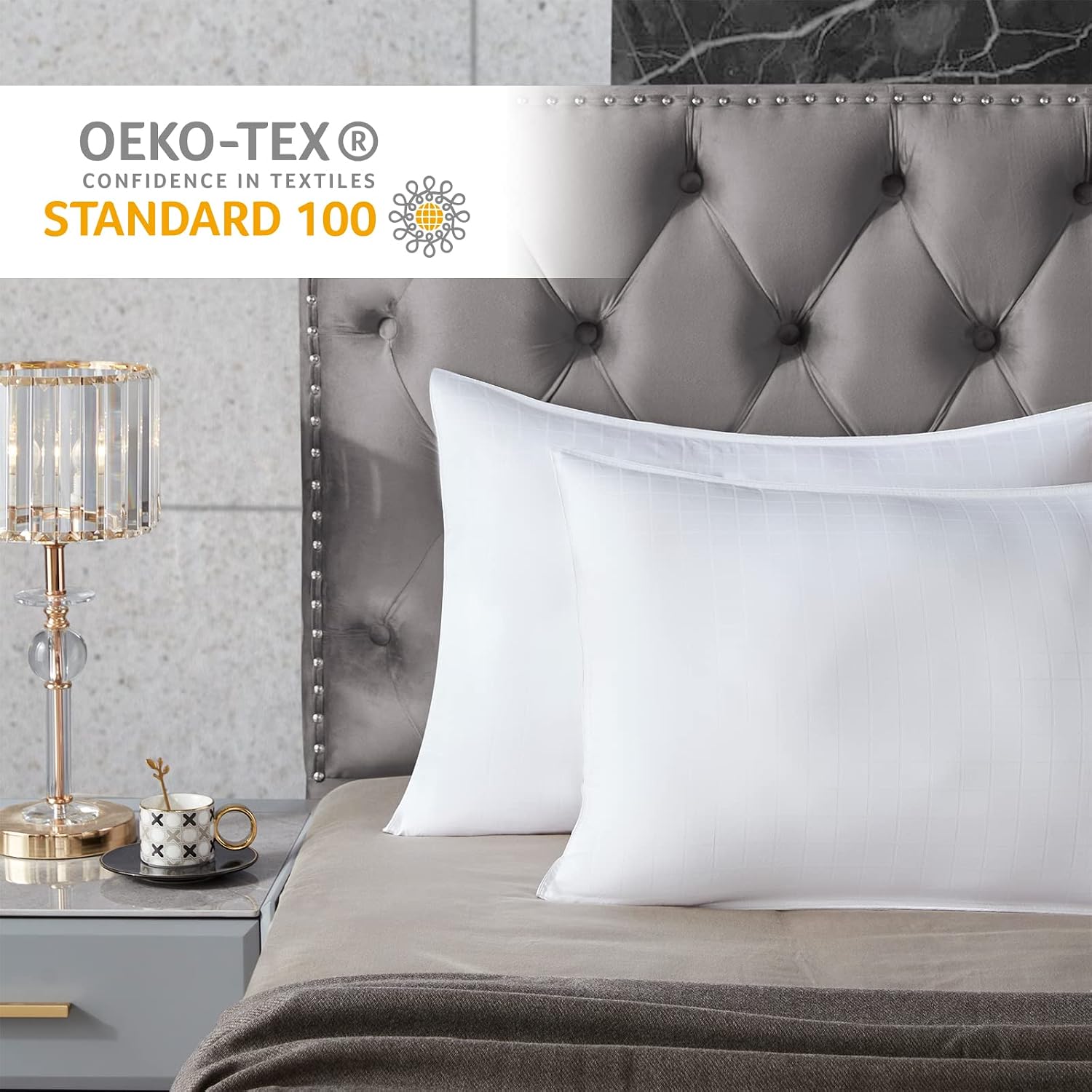 Lifewit Bed Pillows for Sleeping, Soft Support Sink-in Pillows, Queen Size Set of 2, Supportive Cooling Pillows for Side Stomach Back Sleepers