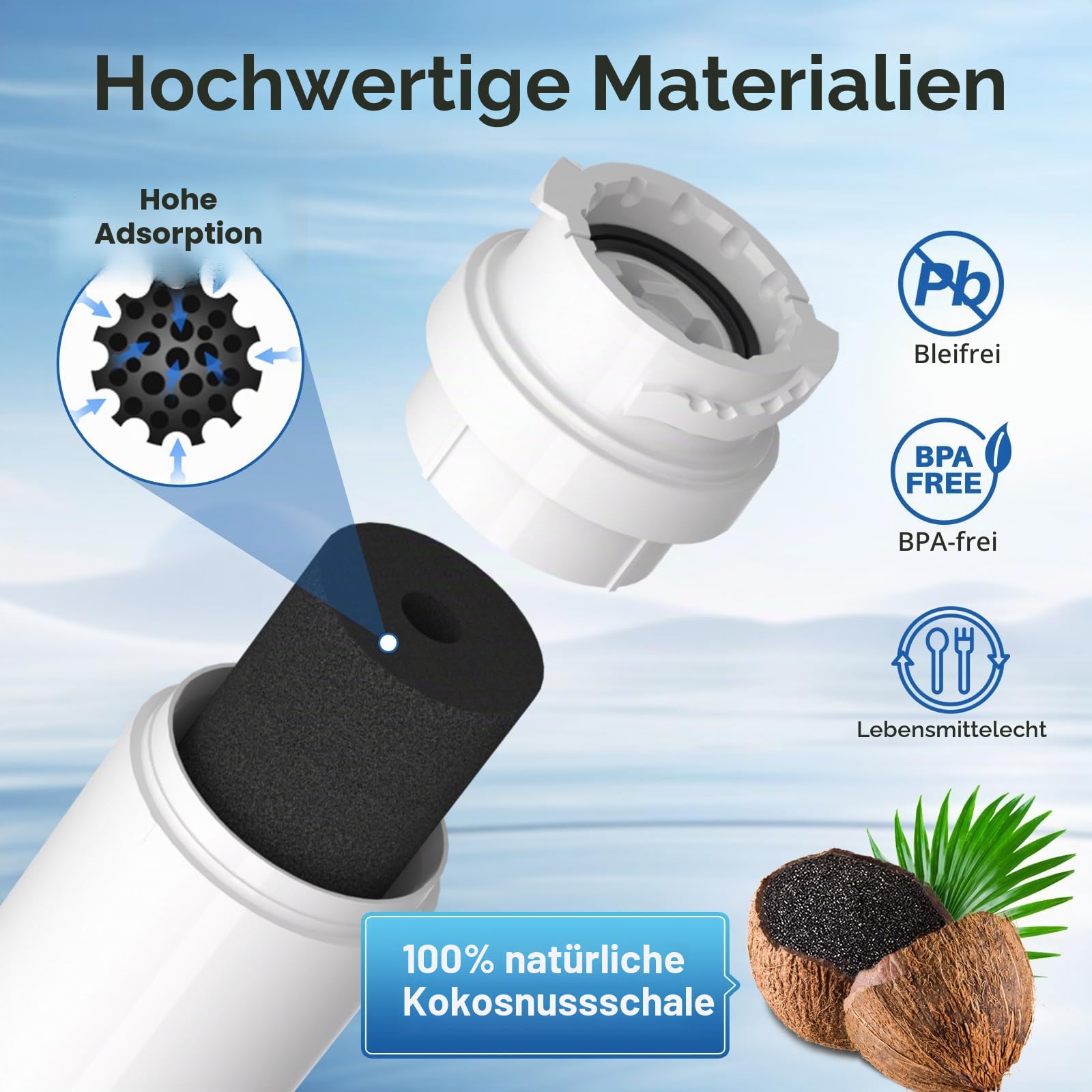 ICEPURE Kühlschrank Wasserfilter kompatibel mit Bosch Ultra Clarity 644845, Siemens Neff Miele 740560 00740560 9000194412 REPLFLTR10; Haier 0060820860 0060218743,3 Stück