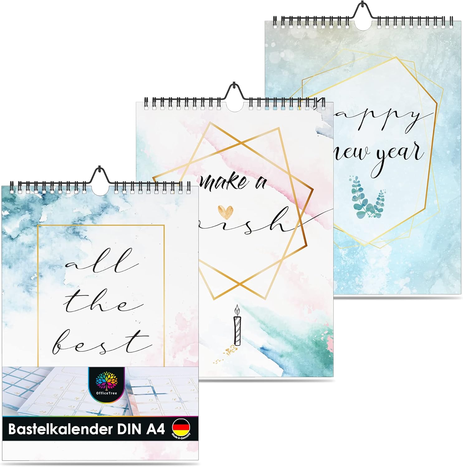 OfficeTree 3er Set Bastelkalender 2023 A4 - Kalender 2023 selber