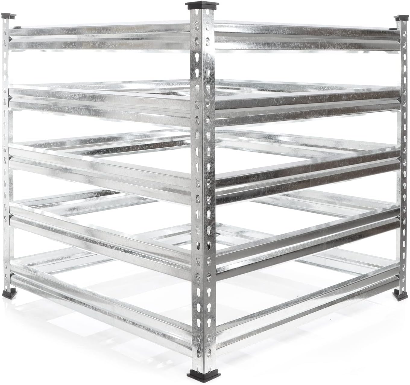 Weather Resistant Garden Composter with 720 Liters Capacity Made of Metal 90 x 90 x 90 cm