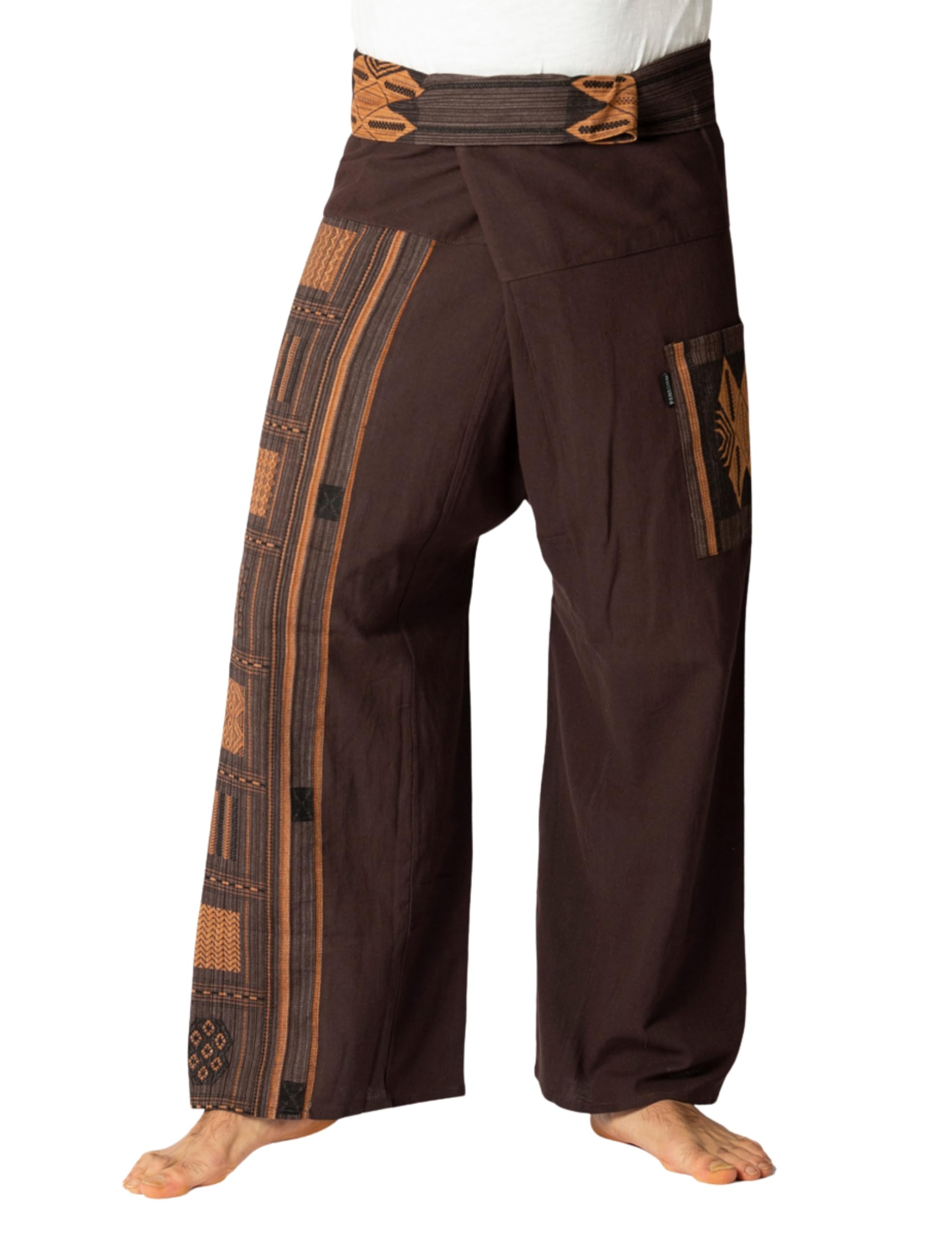 PANASIAM Fisherman Pants Beam, Dark Brown L