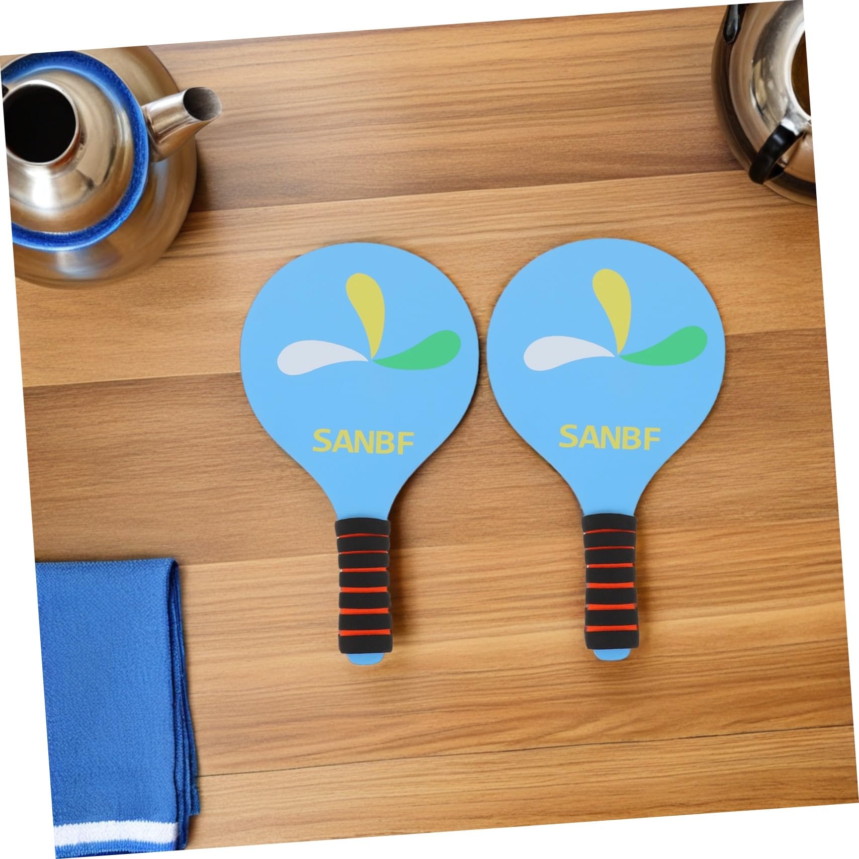 Abaodam Badminton Kit Adulti con Racchette Spesse e Palline Racket Multifunzionale per Beach Paddle Ball e Giochi Leggeri all in Spiaggia Giardino e