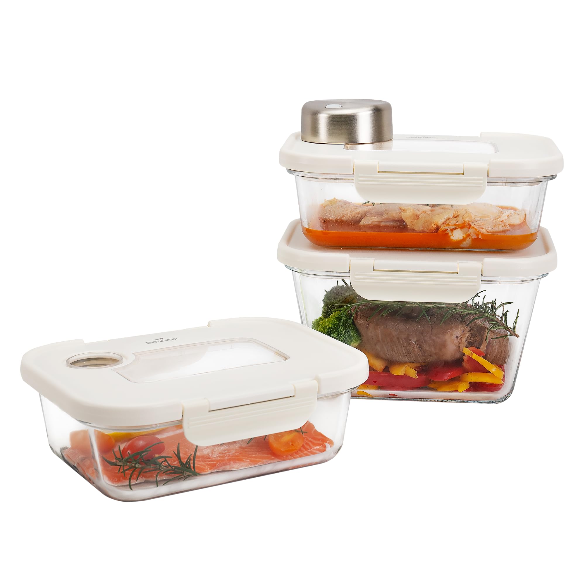 Amazon.com: SealVax®Premium Vacuum Glass Storage Containers with