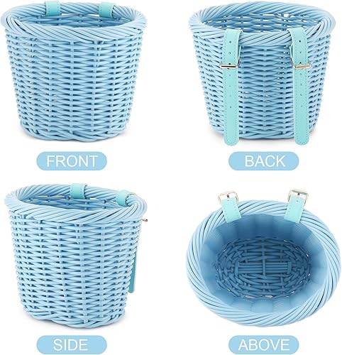 Miniatura 7 de Mini cesta tejida para niños, cesta de bicicleta para manillar de bicicleta para niña y niño para scooter