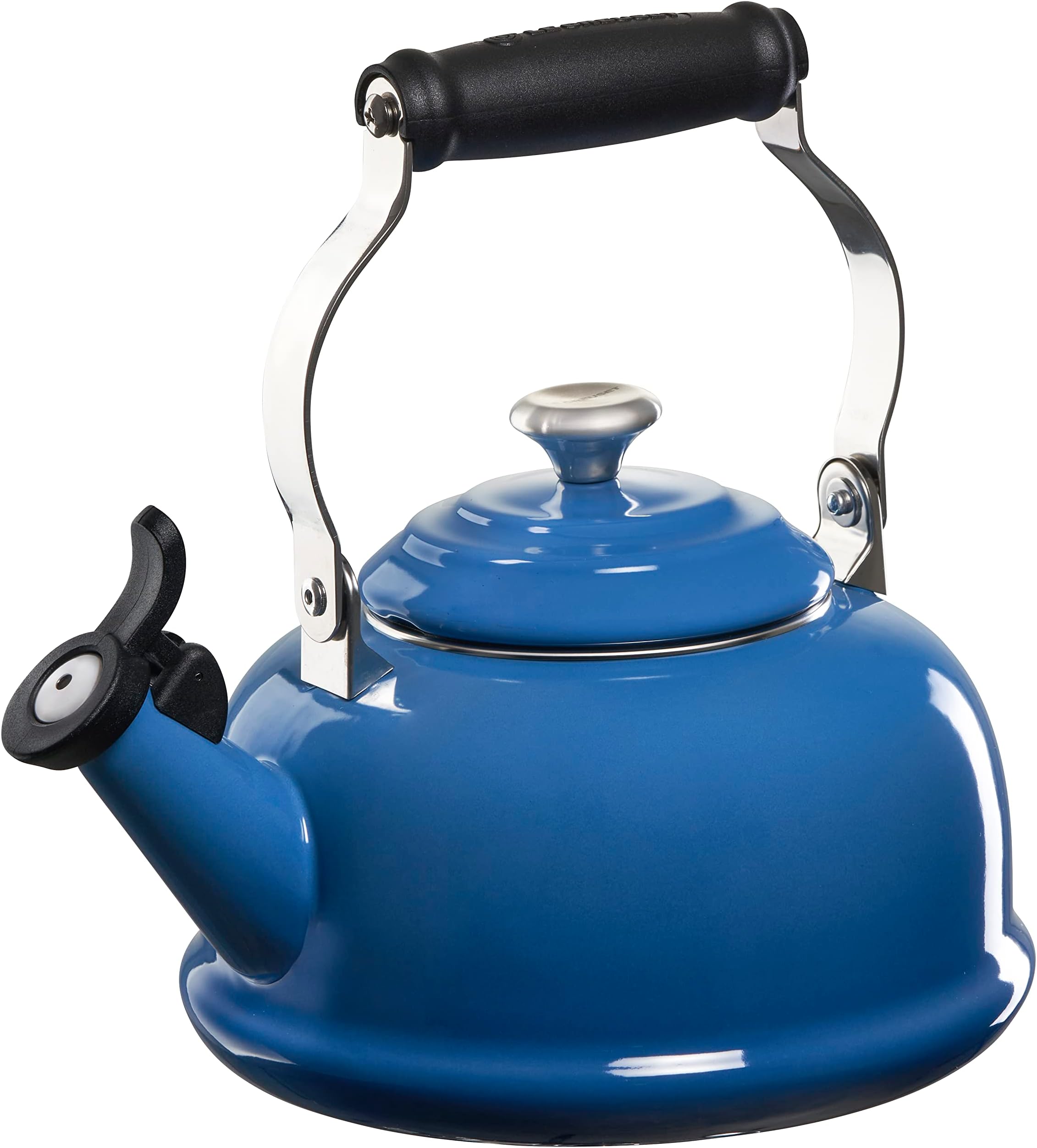 Le Creuset エナメルオンスチールホイッスルティーケトル メタル仕上げ 1.7クォート マルセイユ
