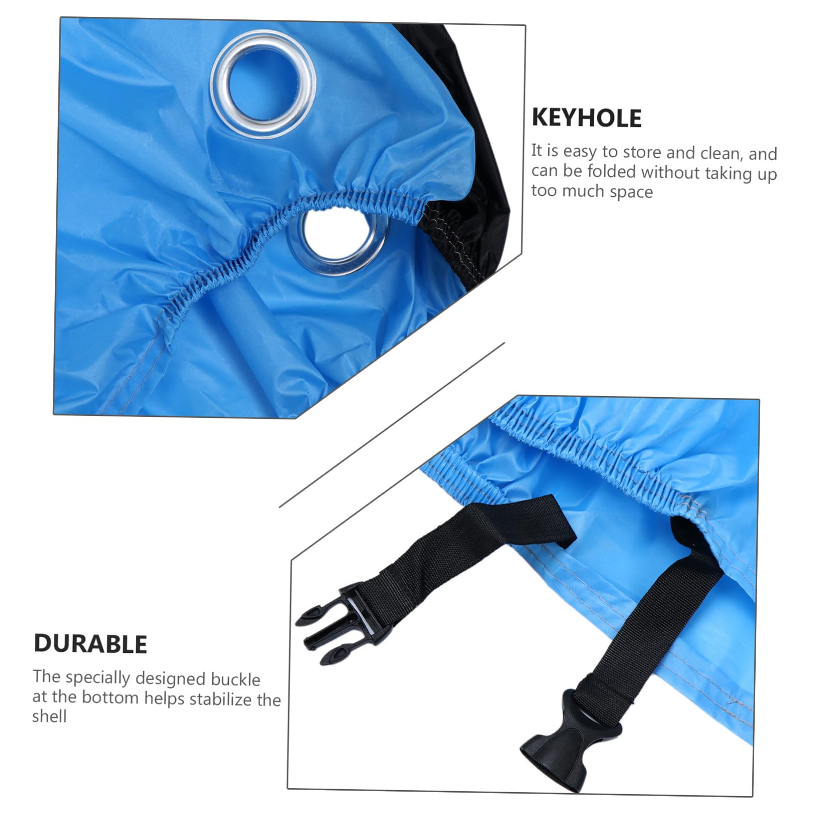 Fahrradschutzhülle Outdoor Faltbar mit UV Schutz und Aufbewahrungstasche Fahrradabdeckung aus Regenschirmstoff in Blau für Mountainbikes