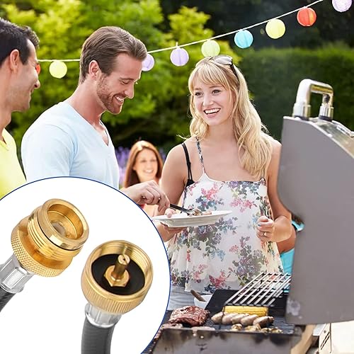 Miniatura 5 de Aekops Manguera de extensión de antorcha de propano de 12 pies para poste de árbol de propano de distribución de árboles, conector T e Y,