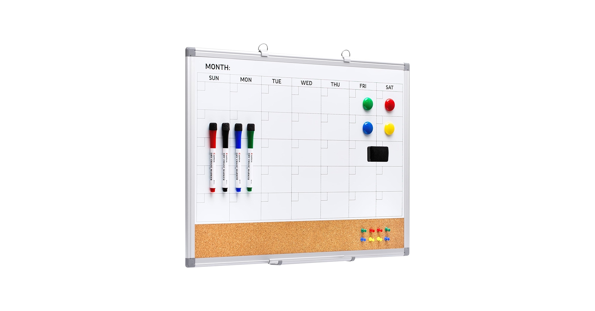 Amazon.com : Comix Dry Erase Calendar Whiteboard Corkboard