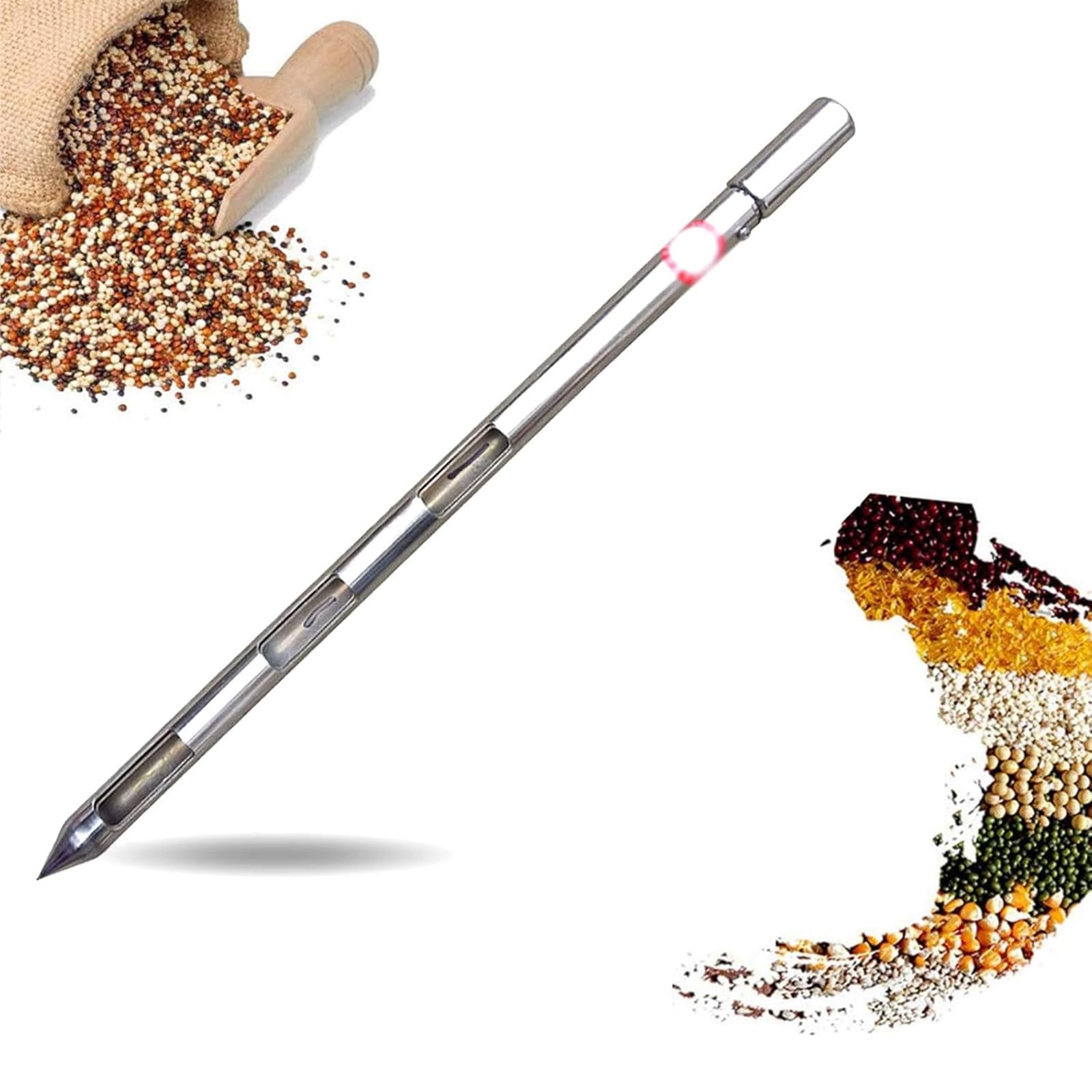 Tube d'échantillonnage de grains rotatif double couche à 3 trous