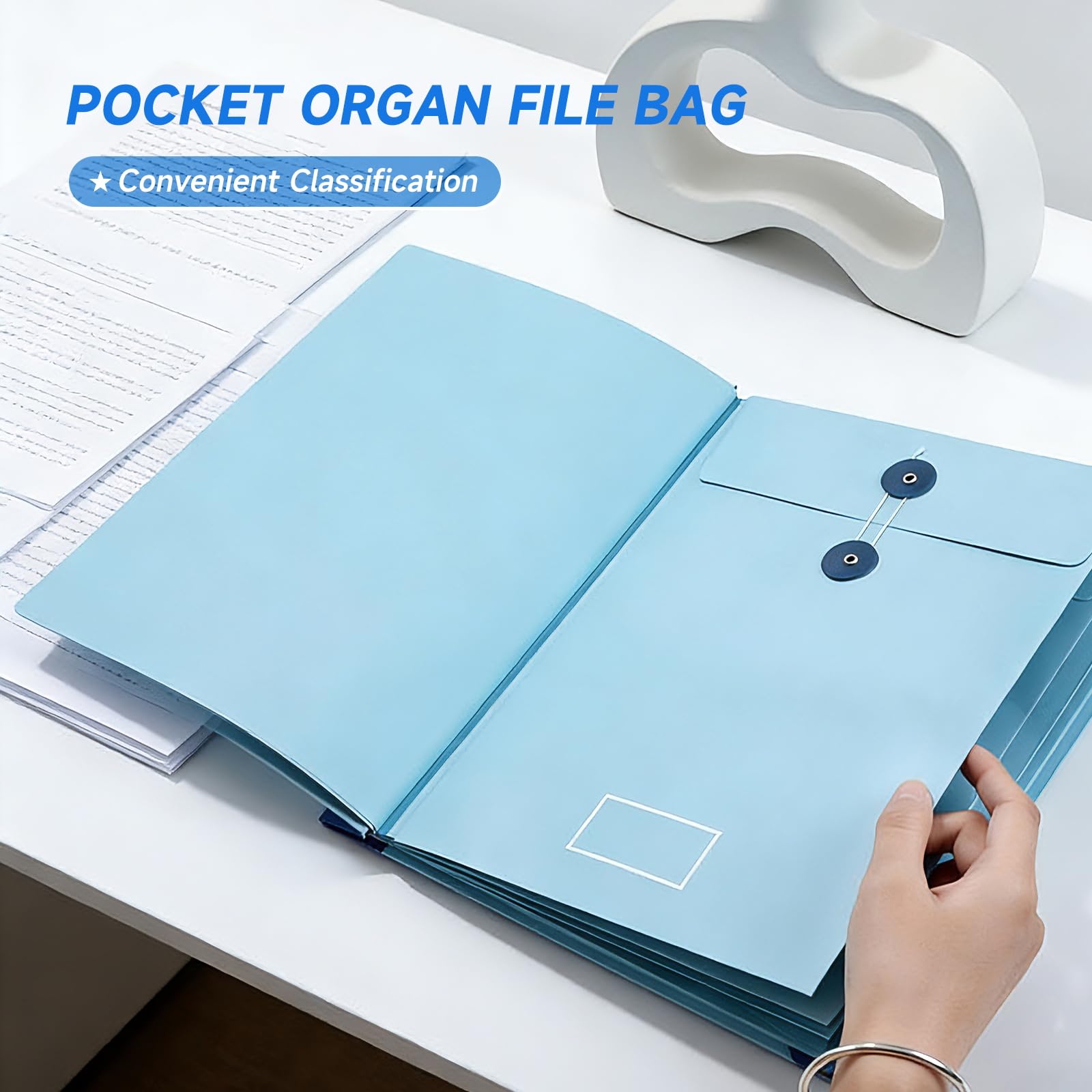 Organizer per documenti con etichette, organizer per documenti importanti, cartelle importanti con tasche, elegante raccoglitore per riporre documenti importanti, certificati, passaporti, foto e
