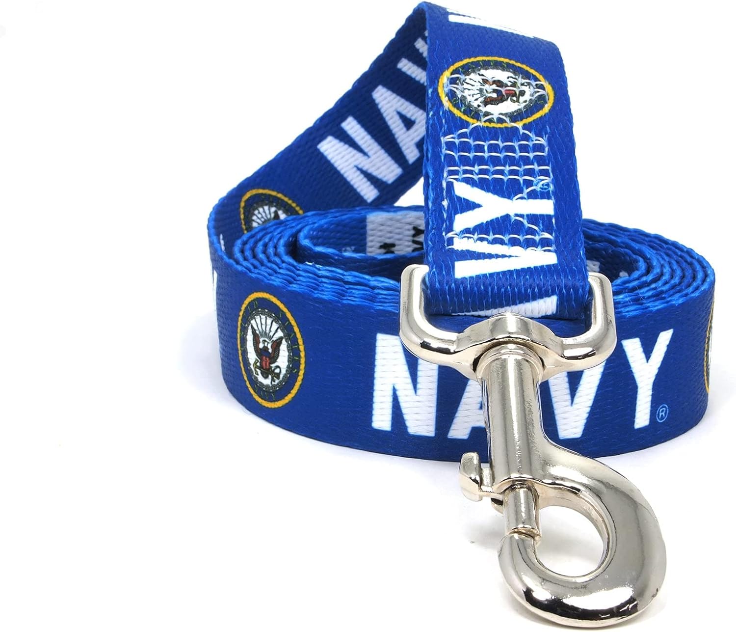 US Navy Dog Collar and Leash Matching Set | Officially Licensed | Navy Emblem | Extra Small to Extra Large | USA Made
