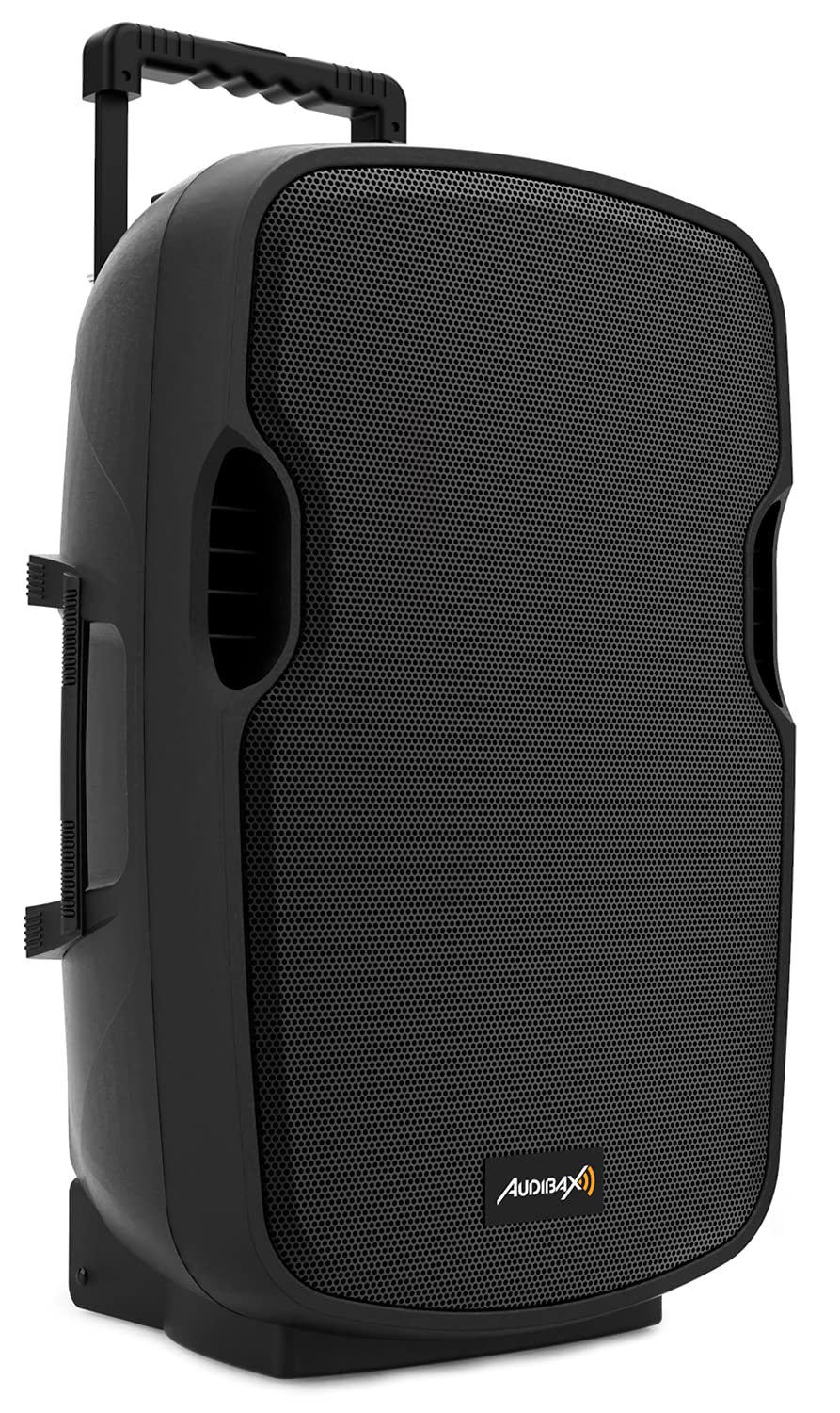 Audibax Denver Altoparlante Combo Port 15 VHF. Cassa Bluetooth - Trolley System, Caricatore per Batteria + Cavo 12 V. 2 Microfoni Wireless, Nero. Misure: 485 x 445 x 740 ml