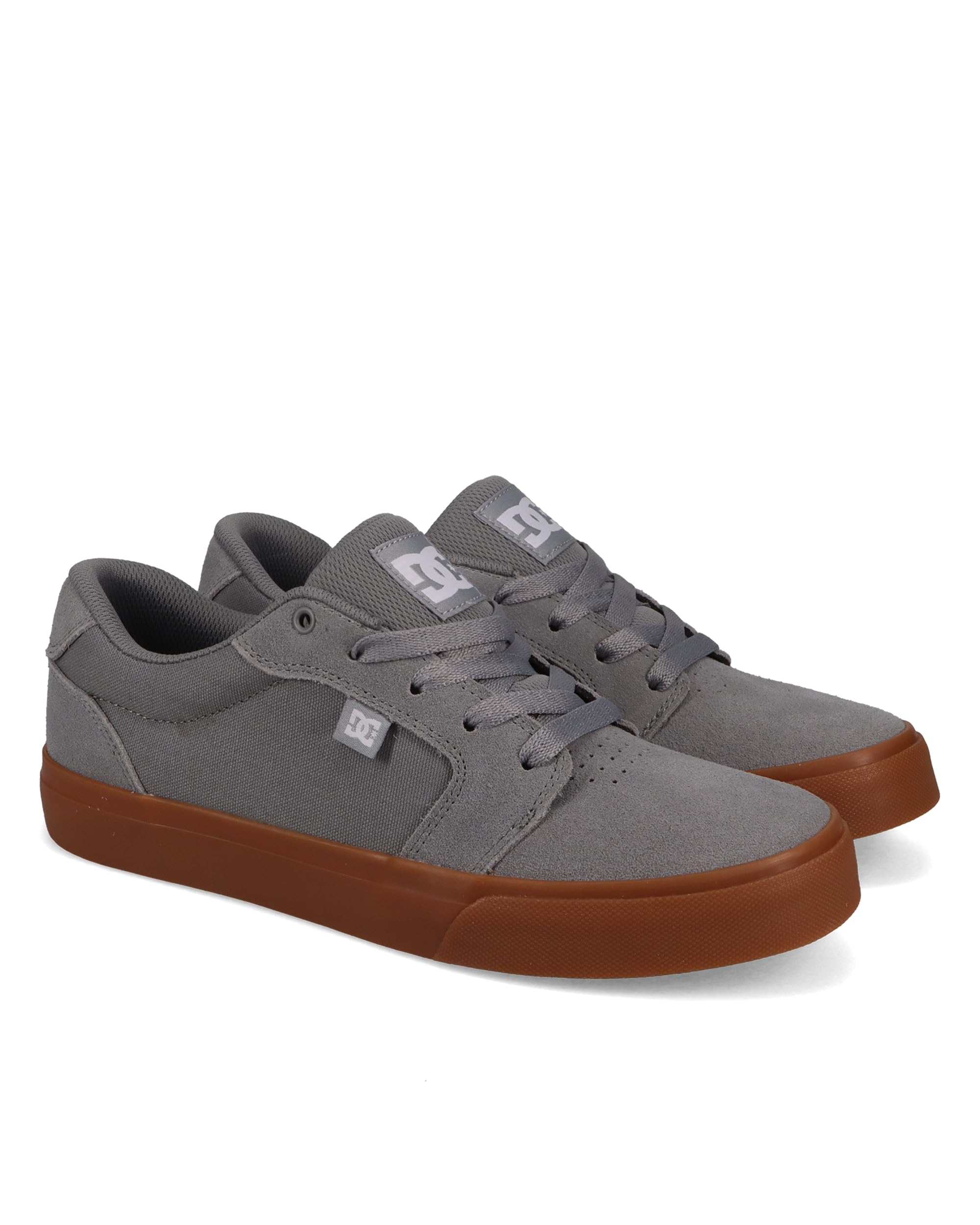 DC Men's Anvil Skate Shoe, Grey/Gum, 10