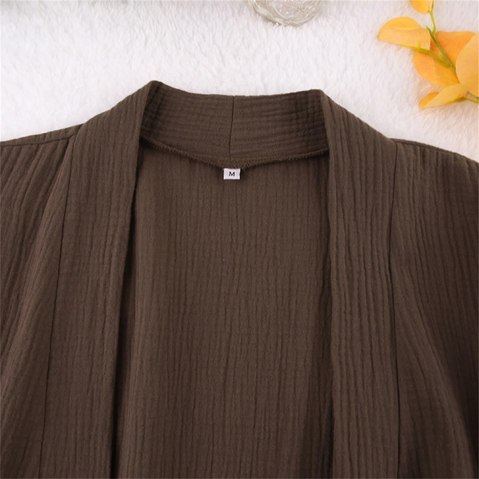Vestaglia da donna con tasche, vestaglia a maniche lunghe da donna, camicia