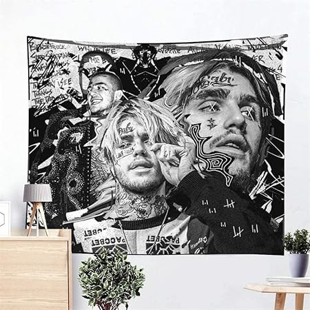 Lil Peep Wandteppich - Rap Kunst Wanddekoration Für Wohnzimmer & Zimmer