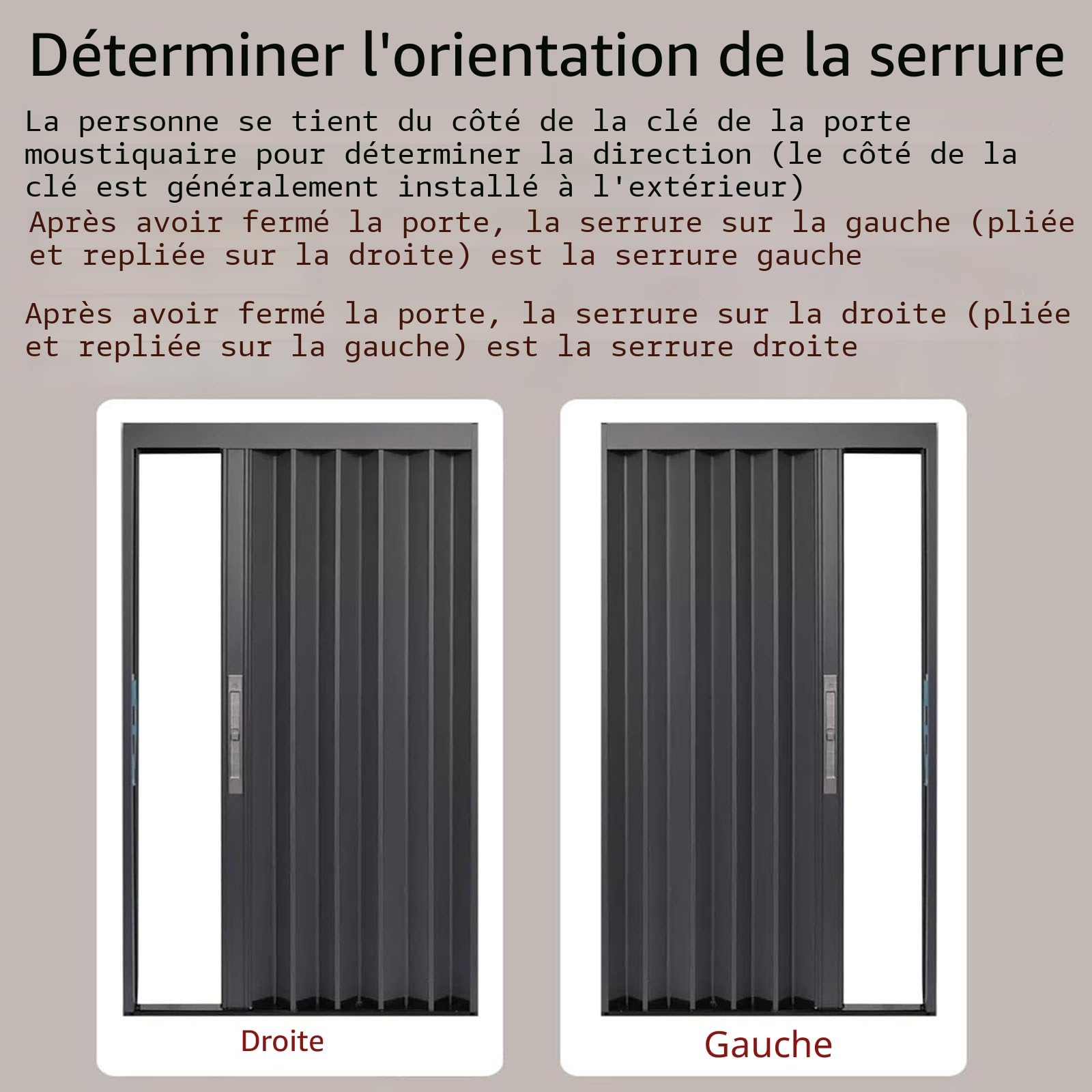 Porte accordéon pliante verrouillable avec serrure et clé, panneaux coulissants de placard, séparateur de pièce pour chambre à coucher et salon