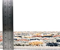 Vista 2 de Unique Loom Colección Cherokee Asheville - Alfombra rectangular de 4 pies x 6 pies 0 pulgadas, multicolor verde