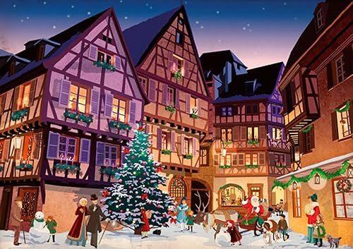 Miniatura 3 de Piatnik Rompecabezas de pueblo navideño vintage (1000 piezas)