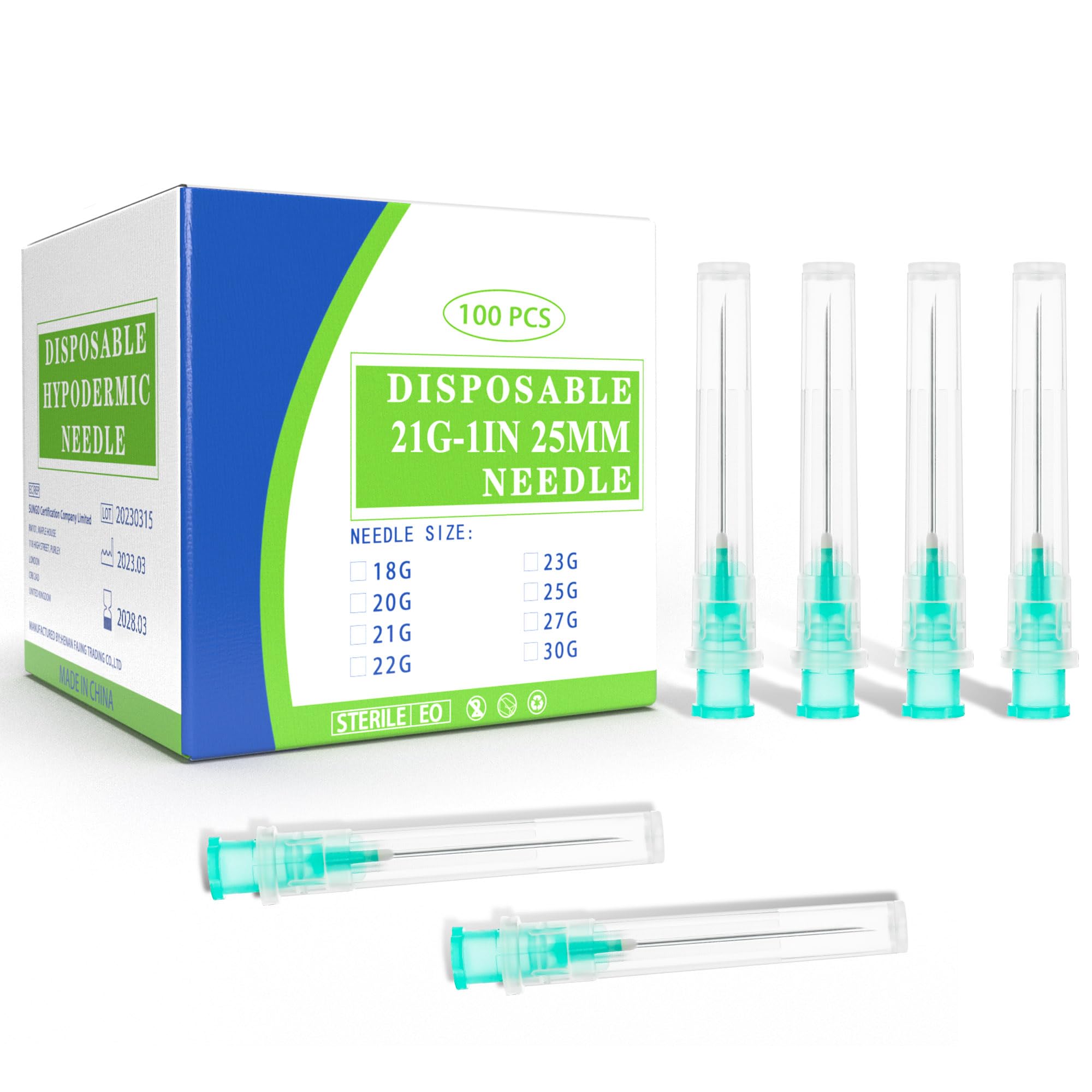 100 Pack 25 Gauge 1/2 Inch Needle Disposable Luer Lock Needles Dispensing Lab Supplies,Individually Sealed Packaging — Amazon image 13