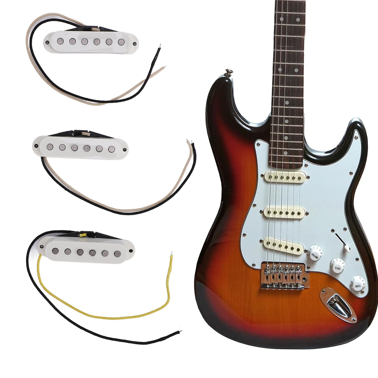 Pont De Guitare électrique Style Telecaster Chromé – Avec Micro Intégré, Pour Remplacement Ou Upgrade - 6