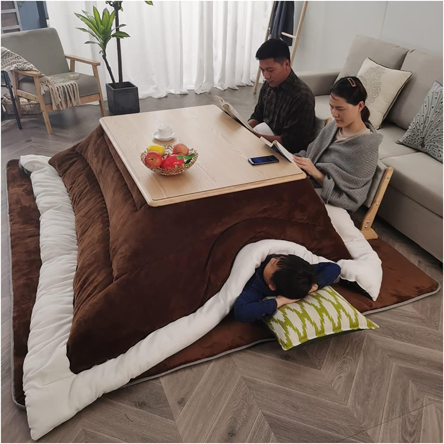 Inossa Kotatsu Table with Heater and Blanket Tables Kotatsu