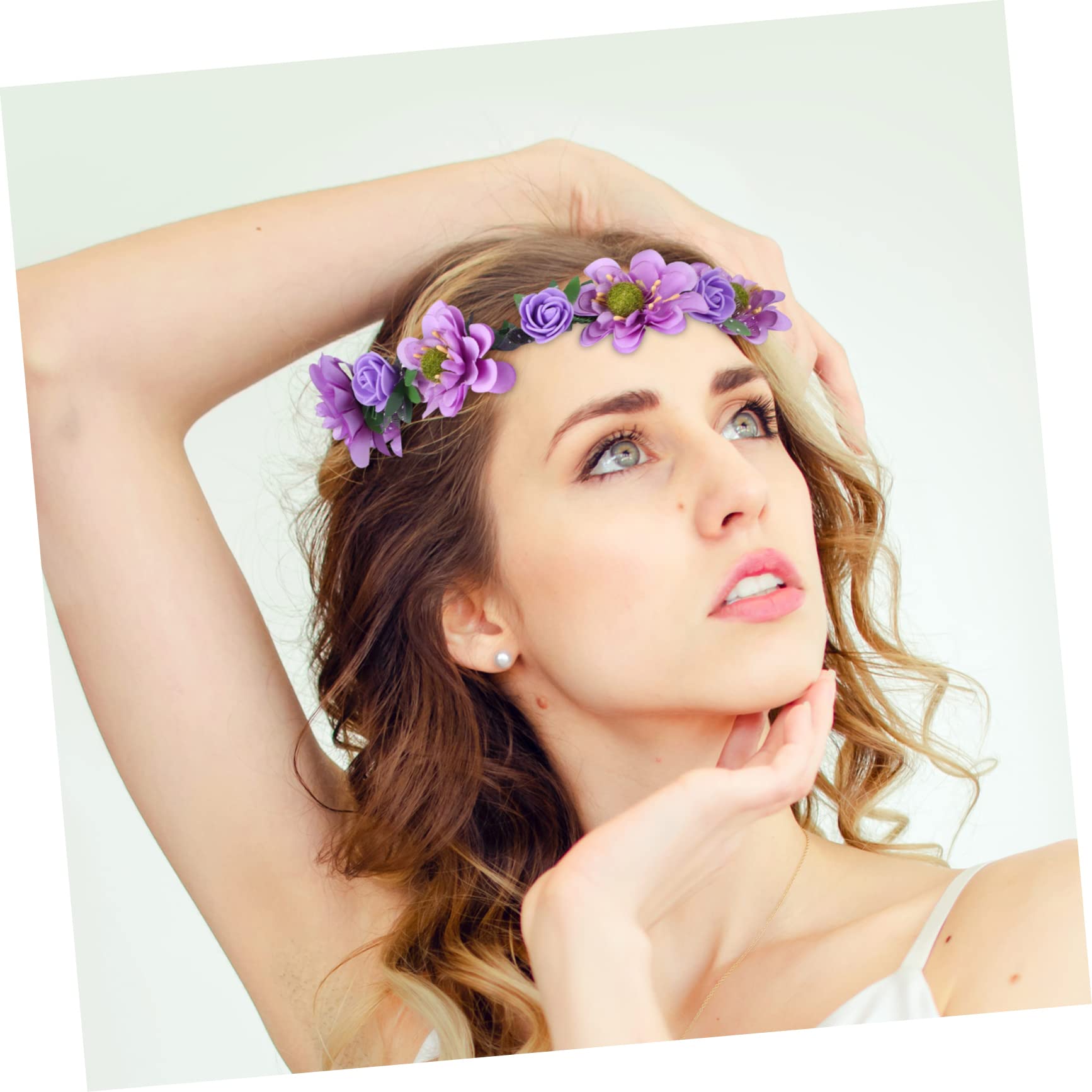 Healeved 10pezzi Cerchietti Floreali Regolabili Con Accessori Per Matrimonio e Corone Artificiali Per e Damigelle