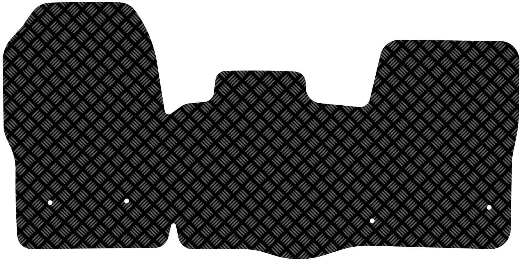 Compatible with/Replacement for Ford Transit Custom Rubber Floor Mats 3MM, Manual Transmission, (2018-2023) Black
