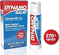 Vista 6 de Dynamo Delay Spray para hombres – 13% lidocaína anestésica en aerosol para ayudarte a durar más tiempo en la cama – Paquete de 5 unidades Climax