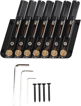 Alomejor 7 Strings Headless Bridge, Alloy Steel and Brass Electric Guitar Accessory, Expertly Crafted Guitar Accessory GA1127