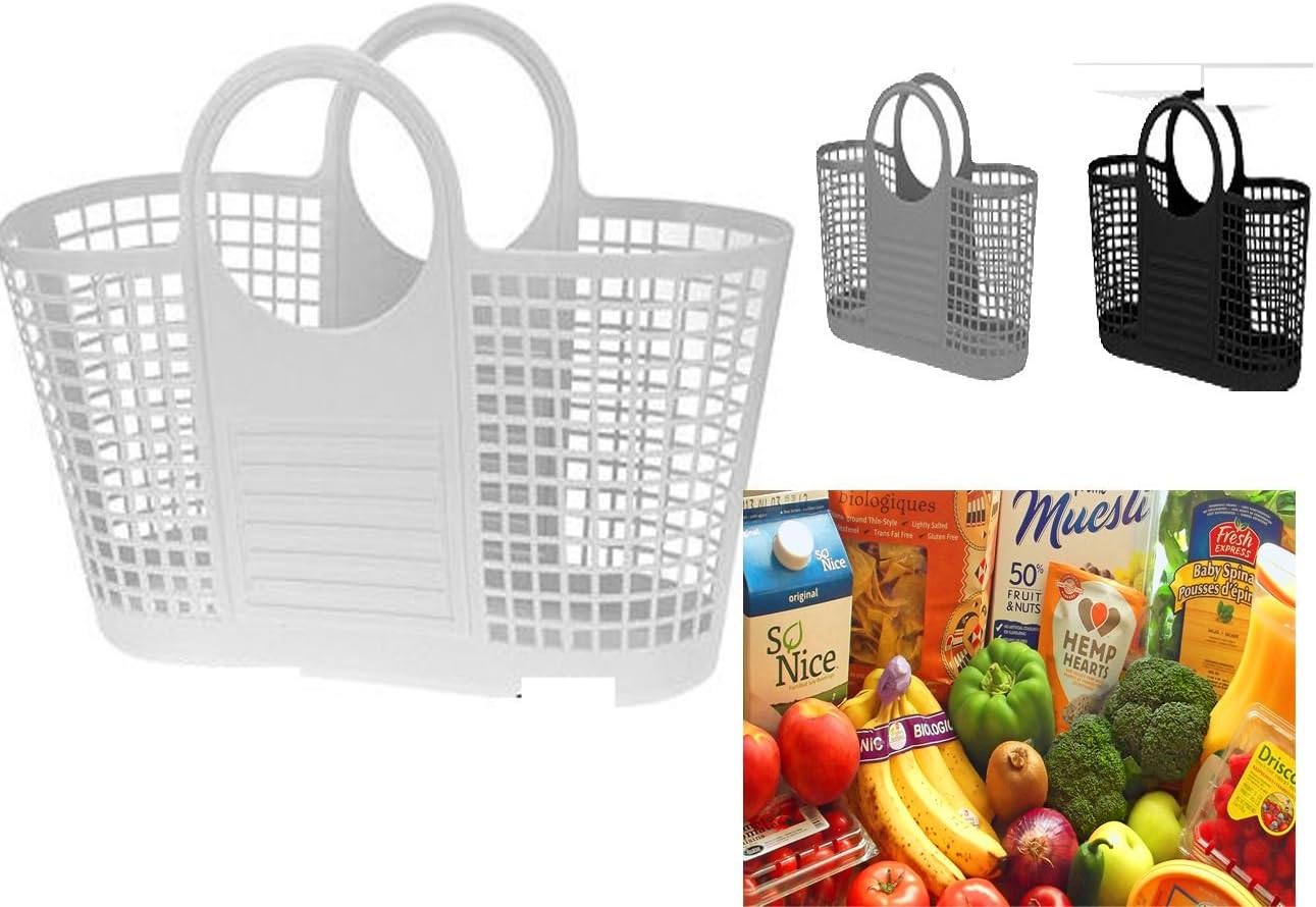57 cm, Large Flexible Shopping Storage Basket Bag Shopper with Handle Multi Purpose