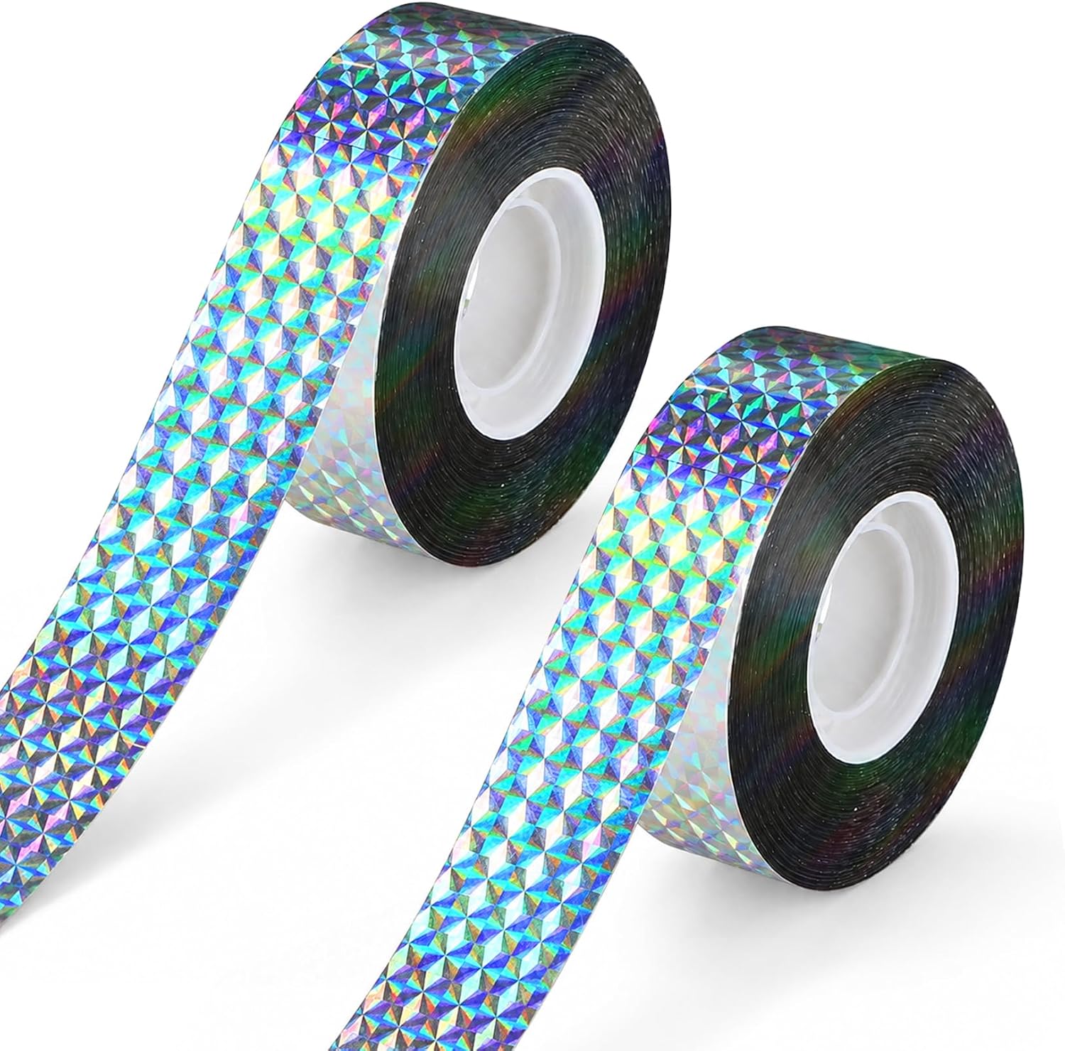 2 * 328 FT Bird Scare Tape Ribbon, Reflective Flash Tape for Birds, Double Side Reflective Bird Tape Scare Birds Away for Outdoor Garden Patio Orchard House Yard