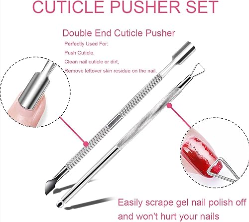 Miniatura 6 de Kit de removedor de esmalte de uñas de gel, clips de uñas para eliminación de esmalte, almohadillas para quitar uñas, pelador de cutículas, lima de