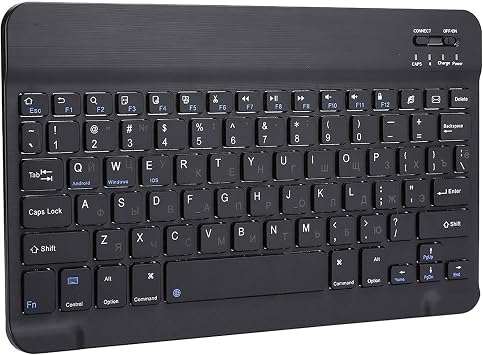 Akozon Russian Cyrillic Keyboard For Tablet,Usb Keyboard with Russian English, 80Keyboard 10.1 Keyboard, Light Weight, Water Proof, Narrow Ultra Wide Wi Fi Keyboard