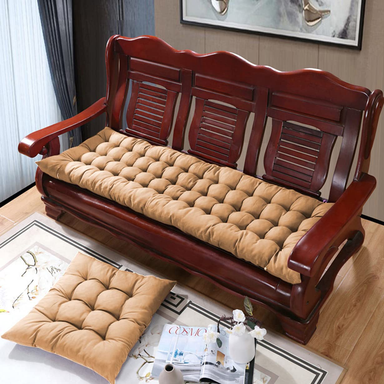Coussin de banc de jardin moelleux idéal pour vos moments de détente sur la terrasse
