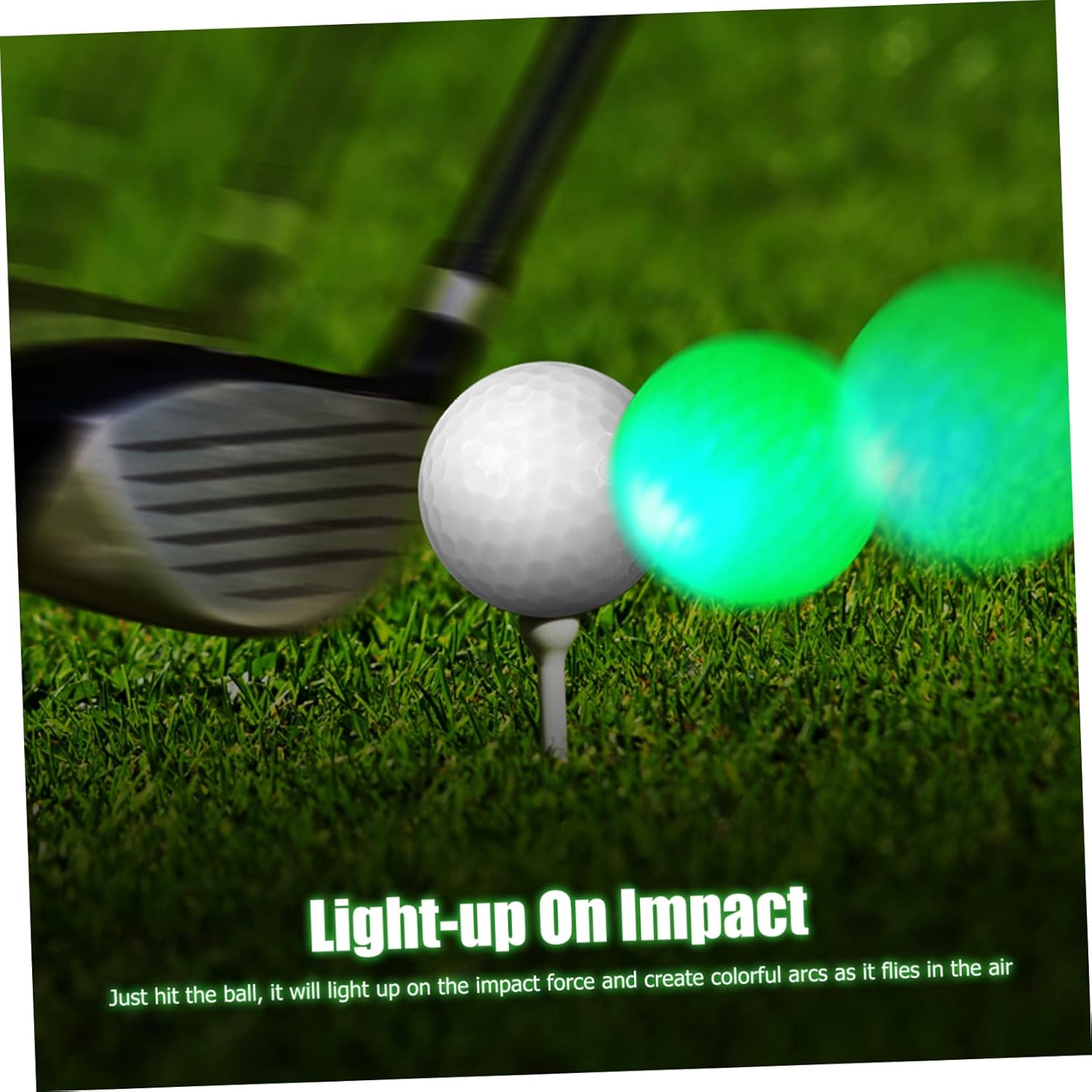 GALPADA 8pcs Led Golf Balls Night Golfing Practice Game Outdoor Indoor Glow Balls for Sports
