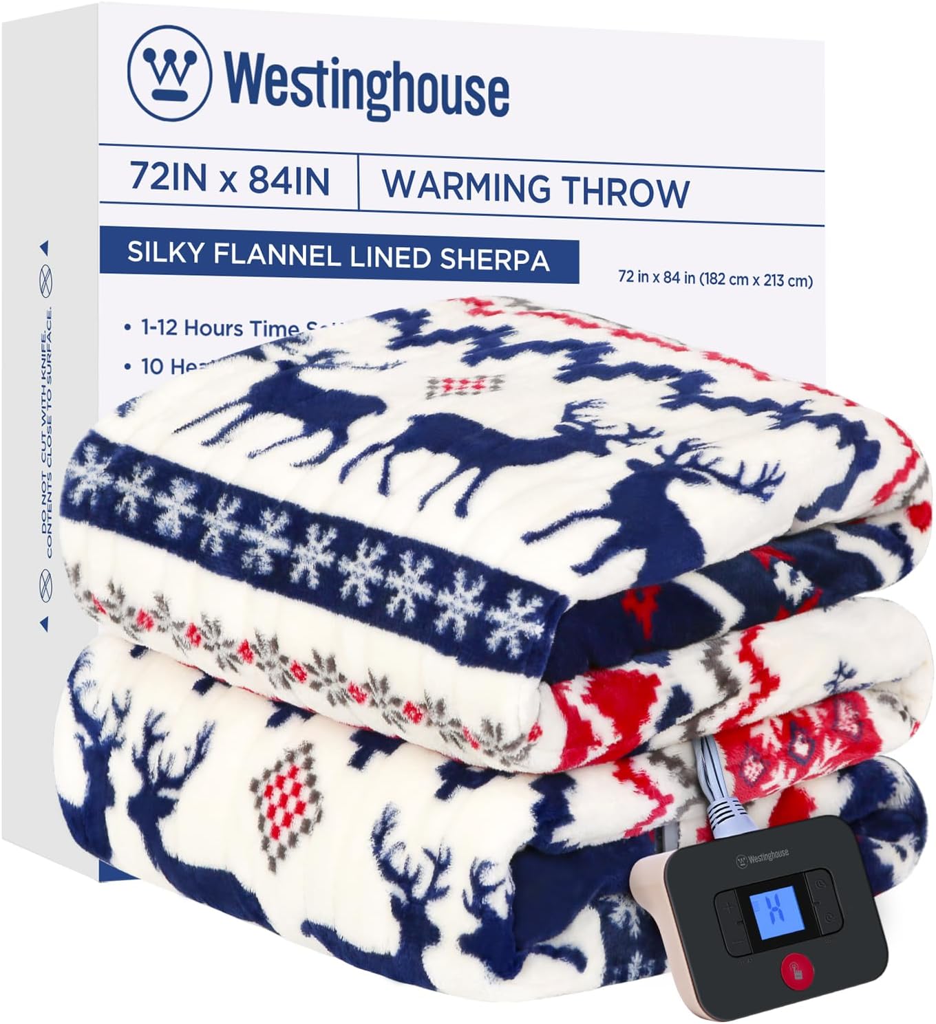 Westinghouse Electric Blanket Heated Throw Blanket, Elk
