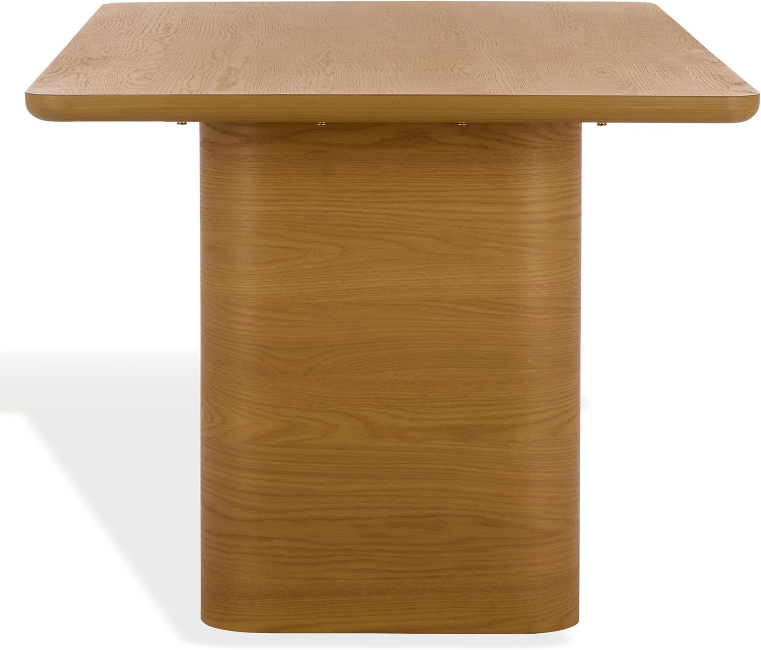 SAFAVIEH Home Collection - Howard Natural Oak Wood Dining Table, Modern Rectangle Pedestal Base, Contemporary Design (SFV7250A)