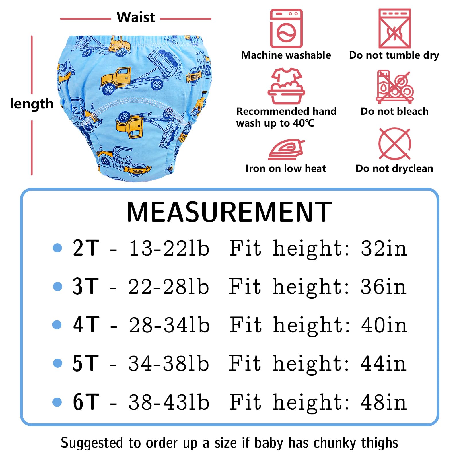 Culotte Apprentissage Propreté Garcon,Lot de 6 Culotte d Apprentissage Enfant,Slip Apprentissage Propreté Garcon (Bleu, 5 Ans)