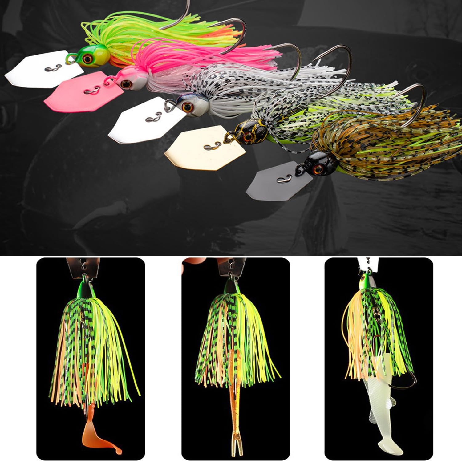 Xplosion- Spinnerbait Set 5 stuks in een doos/ 14 gram - Family