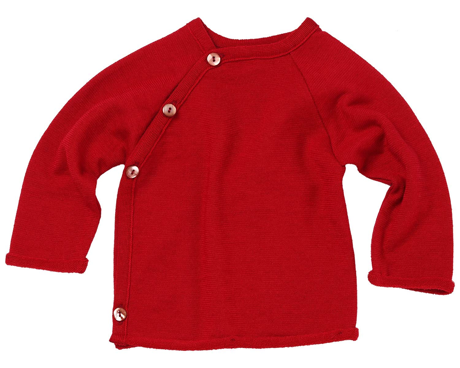 Reiff JaPu Wolle/Seide Schlüttli Wickelpullover Jacke Uni kbT KBA Gr. 50-92