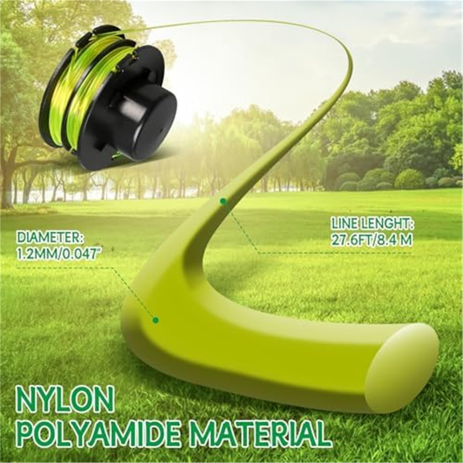 Automatyczna szpula kosiarki Linia szpuli podkaszarki, dla Ryobi Rac118 RLT3525S 1,2 Mm X 8,4 M wymienna przycinarka kosiarka dla trawy z pokrywą i sprężyną(BLACK 12 2 2)