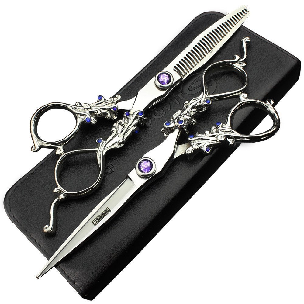 Ciseaux de coiffure 6 pouces en acier inoxydable outils pour coupe de cheveux