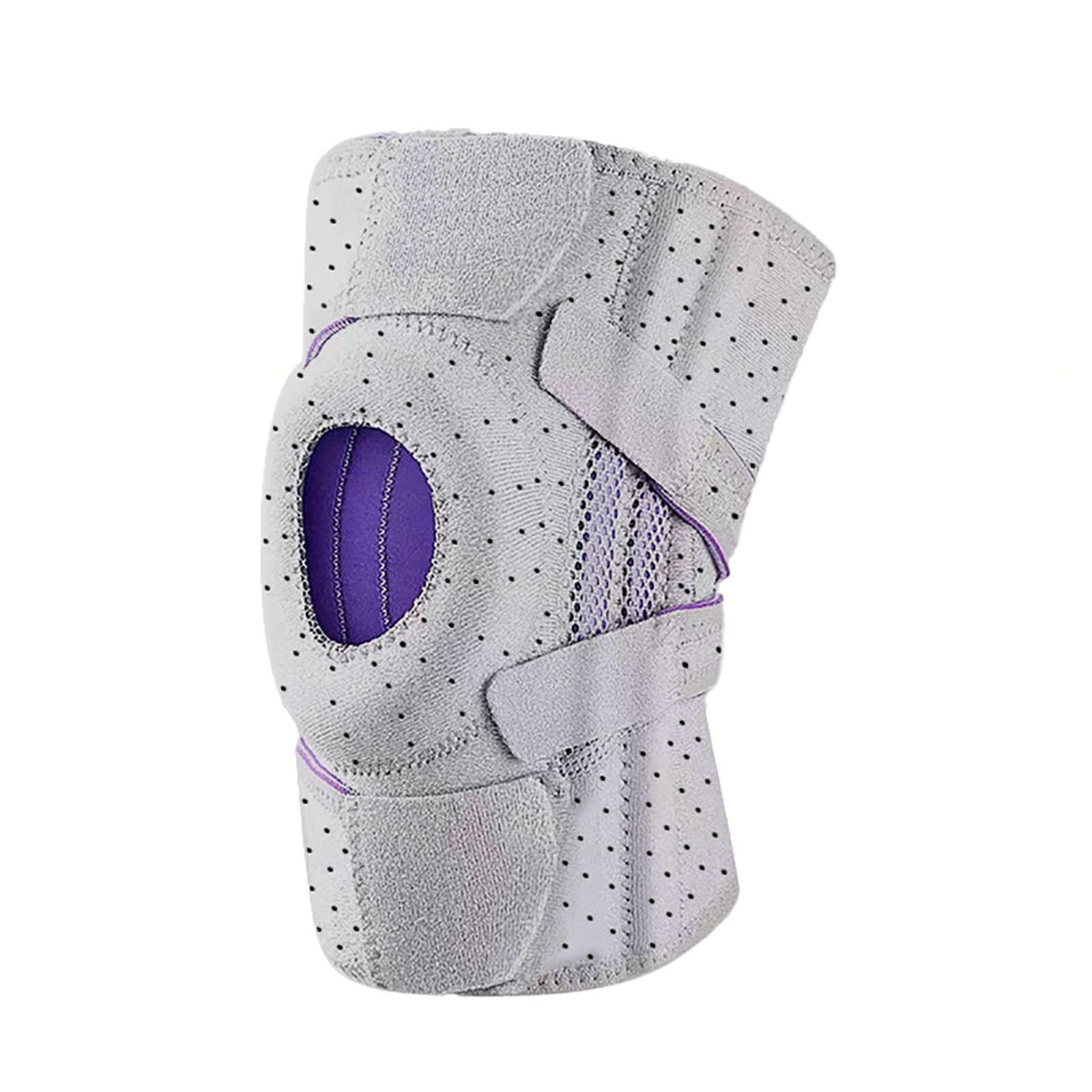 Kniebandage mit Seitlichen Stabilisatoren, Verstellbare Kompressions-Stützhülsenbandage für Männer und Frauen – Arthritis-Schmerzen, Erholung Nach Verletzungen, Laufen, Training,C