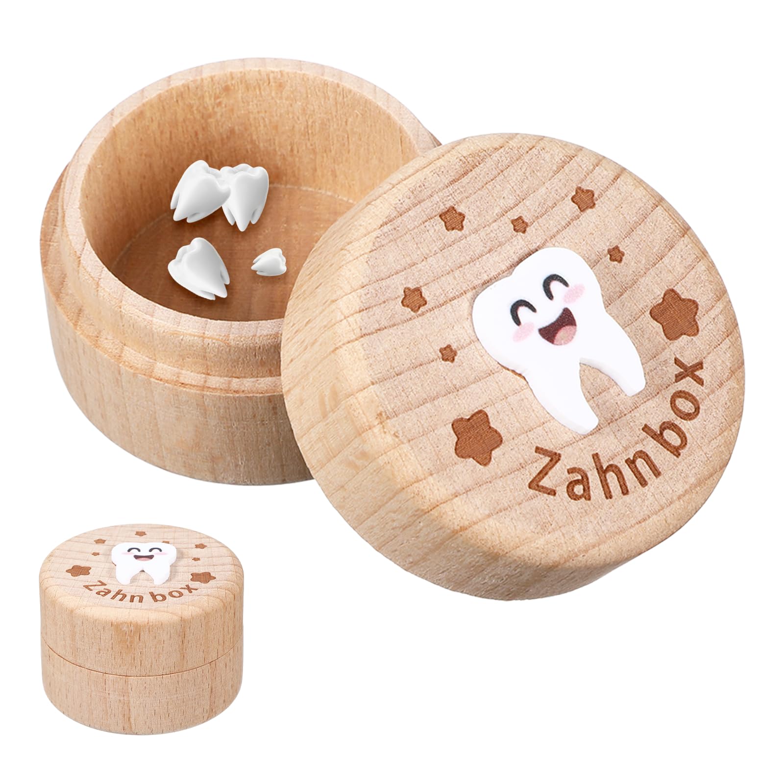 Sploziia Milchzahndose Jungen Mädchen-Zahndose Milchzähne Jungen Mädchen, Zahnungsbox Mit 3D-Cartoon-Zahnaufdruck, Ein Kreatives Geschenk Zur Taufe Und Zum Geburtstag Für Frischgebackene Eltern