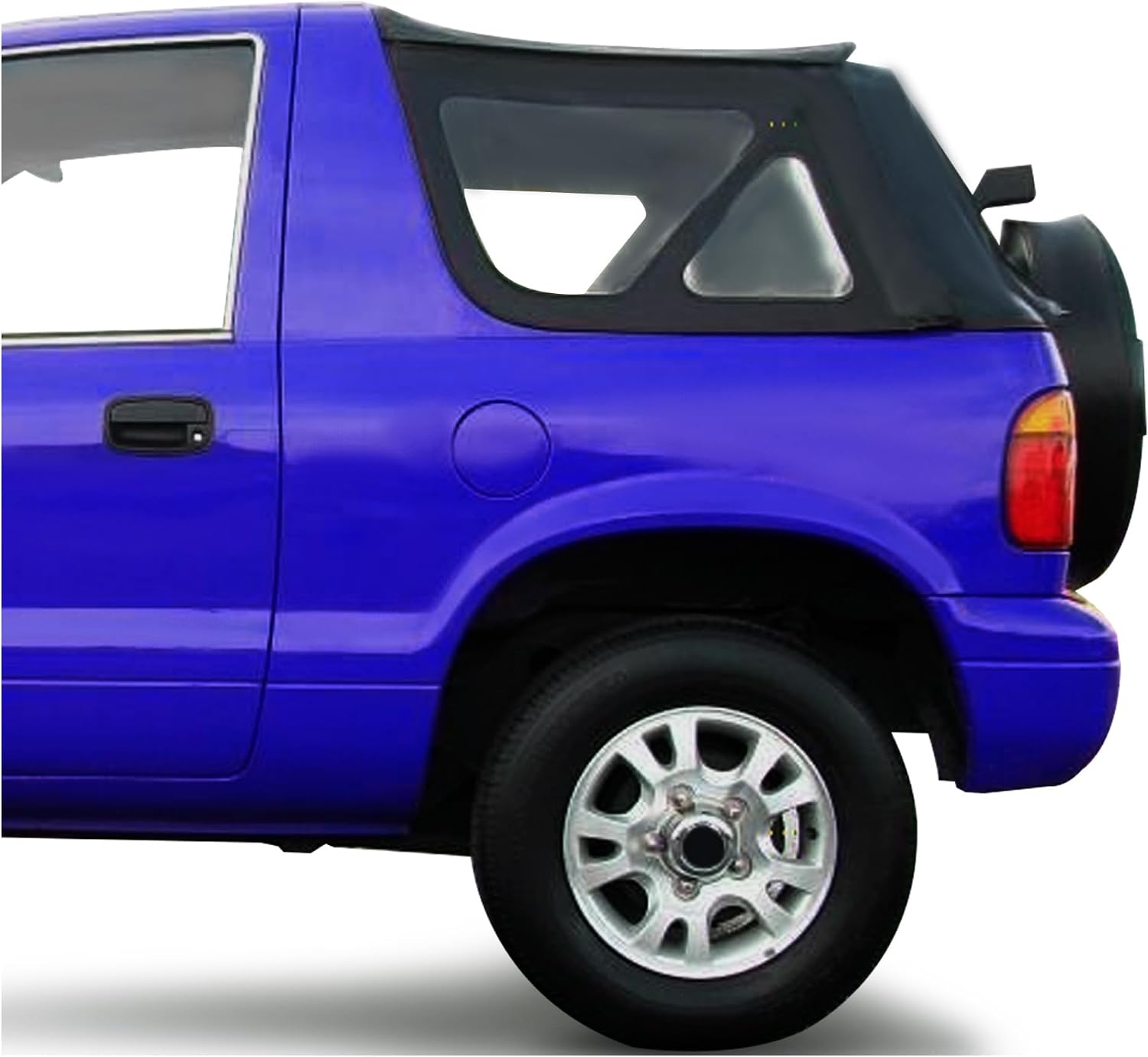KUAFU Convertible Soft Top Replacement Compatible with 1996-2002 Kia Sportage Black Sailcloth Vinyl Tinted Plastic Window