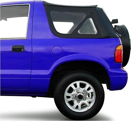 KUAFU Repuesto superior suave convertible compatible con Kia Sportage 1996-2002 color negro, ventana de plástico tintado de vinilo