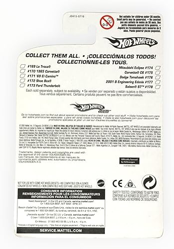 Miniatura 2 de Hot Wheels Exclusivo Vw Special Drag Truck Negro en Rojo 5 habló colector altamente detallado sin tarjeta limpia UPC 2005 # 186 164