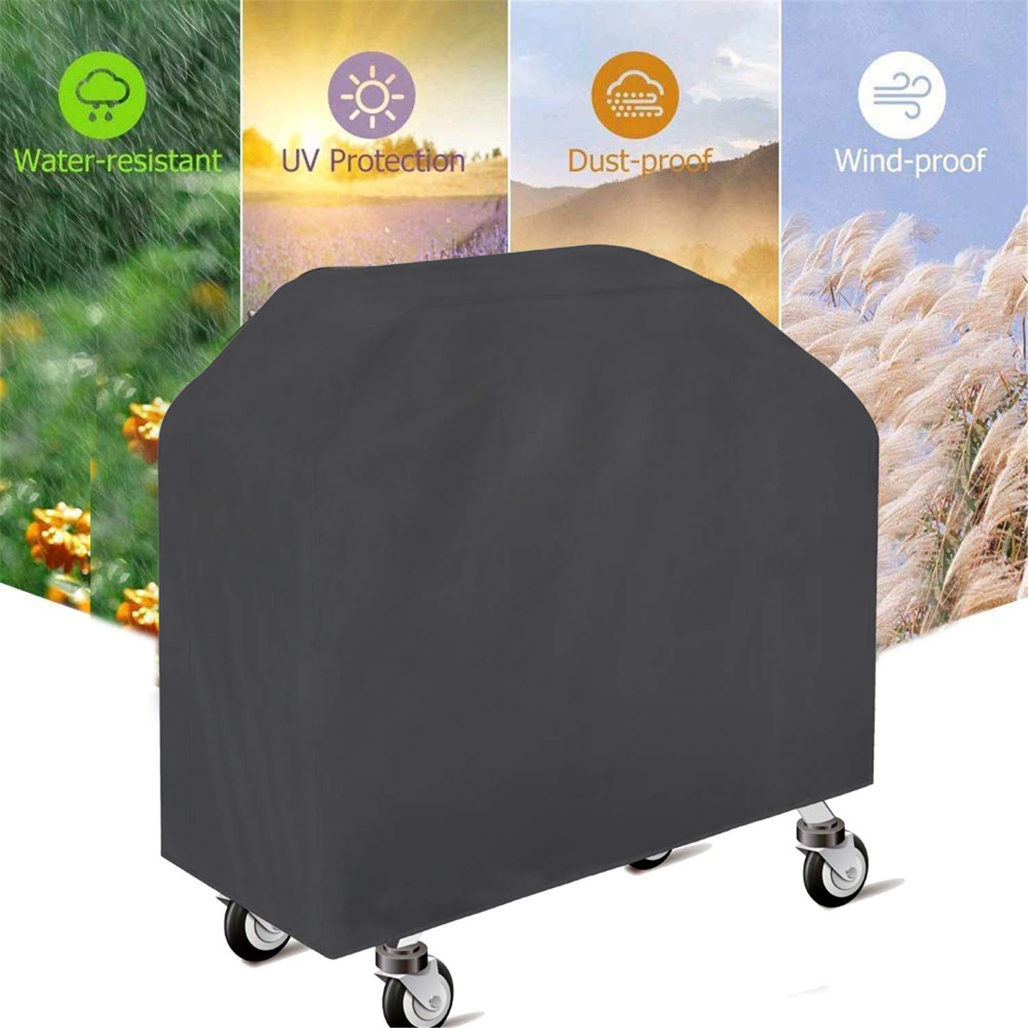 Copertura Impermeabile Per Barbecue 145x61x117cm - Telo Protettivo Anti Pioggia E UV - Foto 2